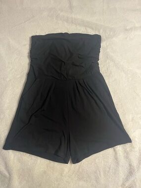 Absolutely Black Bandeau Romper
